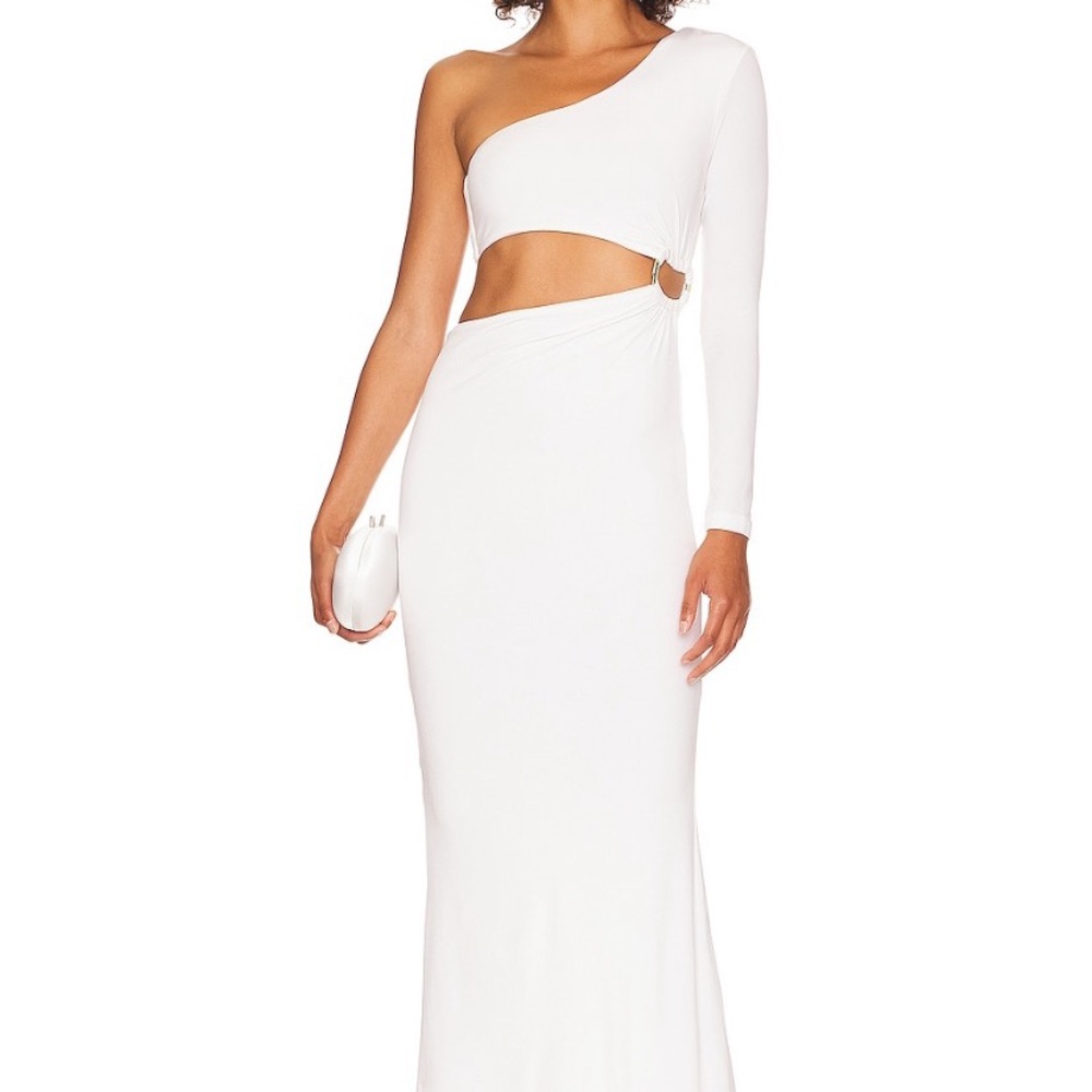 One shoulder maxi dress
